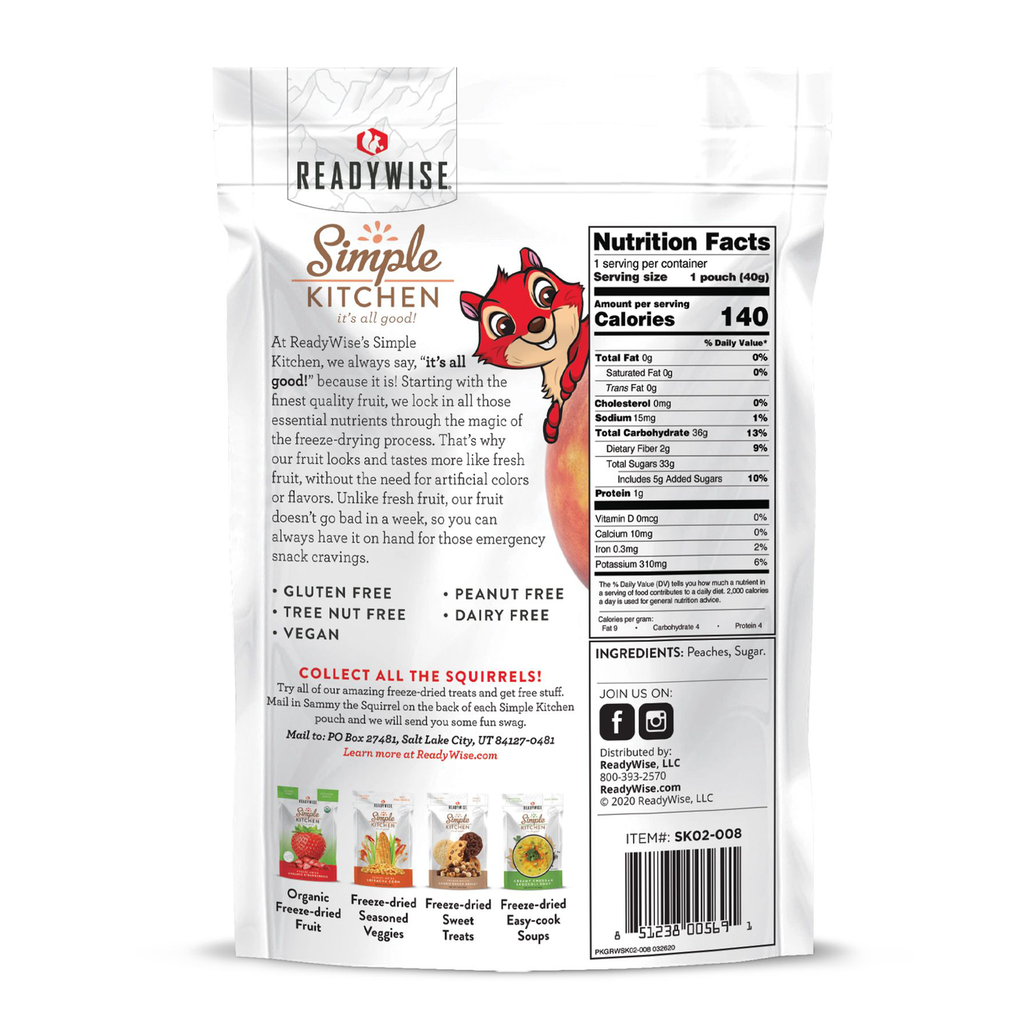 Simple Kitchen Freeze-Dried Peaches