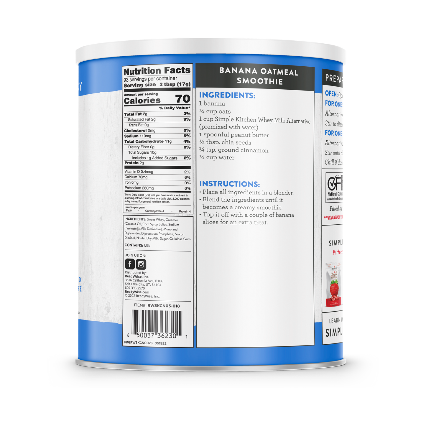 Simple Kitchen #10 Can: Whey Milk Alternative