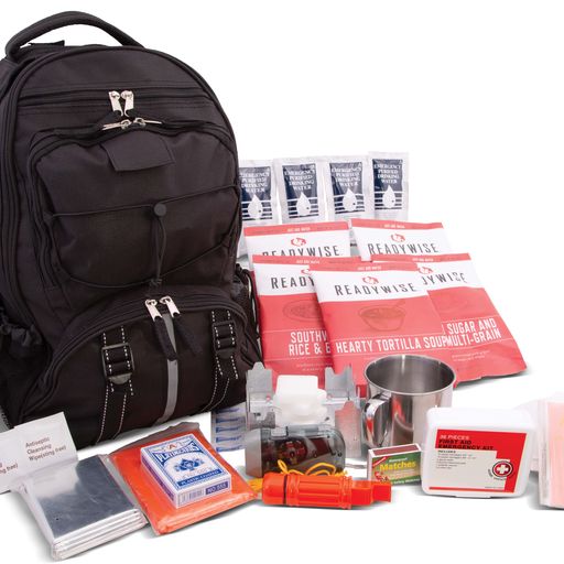 ReadyWise 64Piece Survival Backpack (Black) Practical Preparation