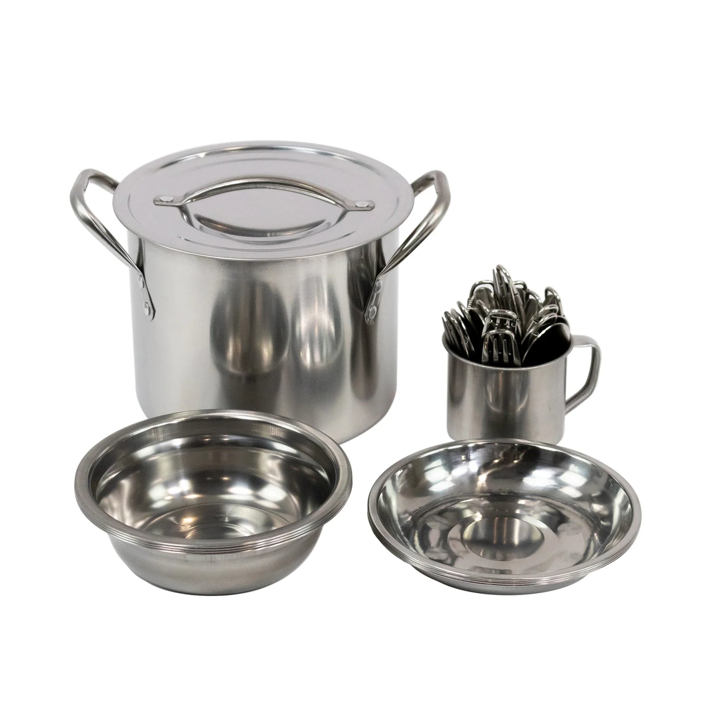 Emergency Zone 4 Person Stainless Steel Cooking Set