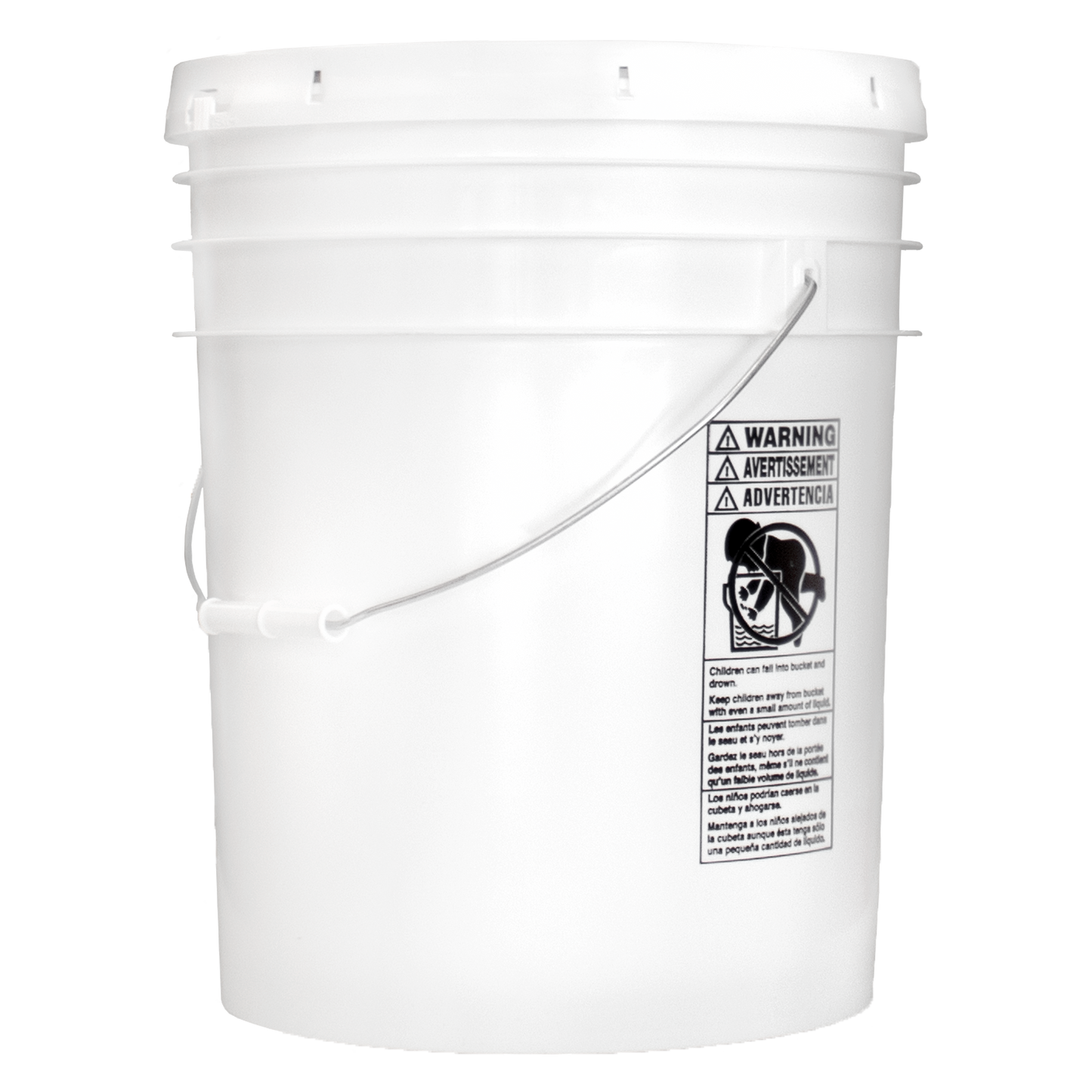 5 Gallon Food Grade Bucket with Lid, White (Single) Practical