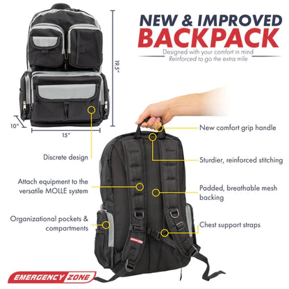 Emergency Zone Urban Black Backpack