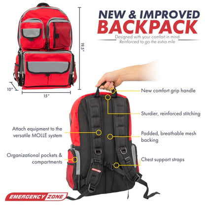 Emergency Zone Red Backpack