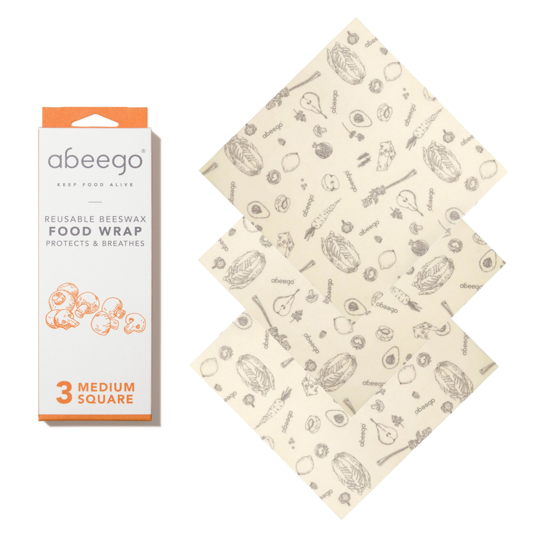 Abeego Medium Square Food Wraps (Three)