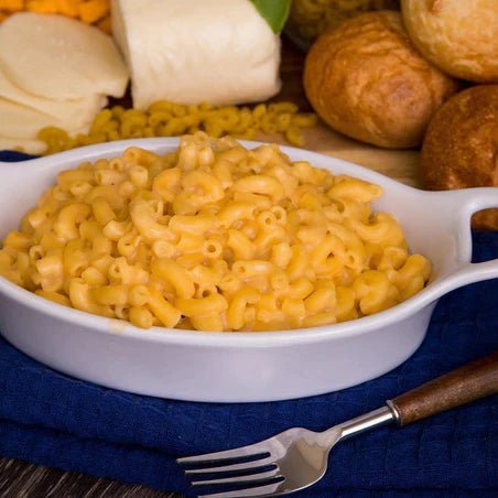 A bowl of macaroni and cheese