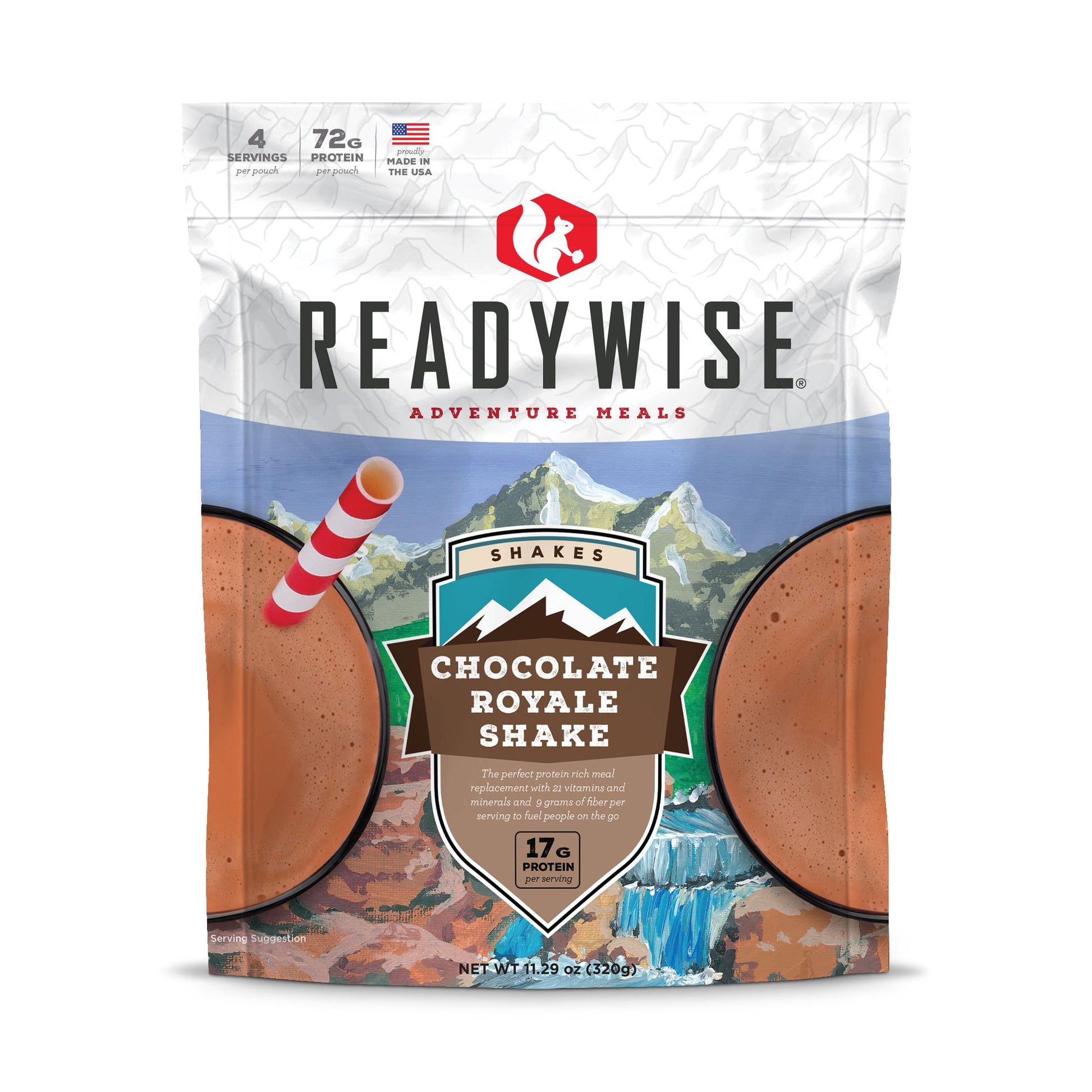 readywise adventure meals 3 day adventure kit with dry bag chocolate royale shake