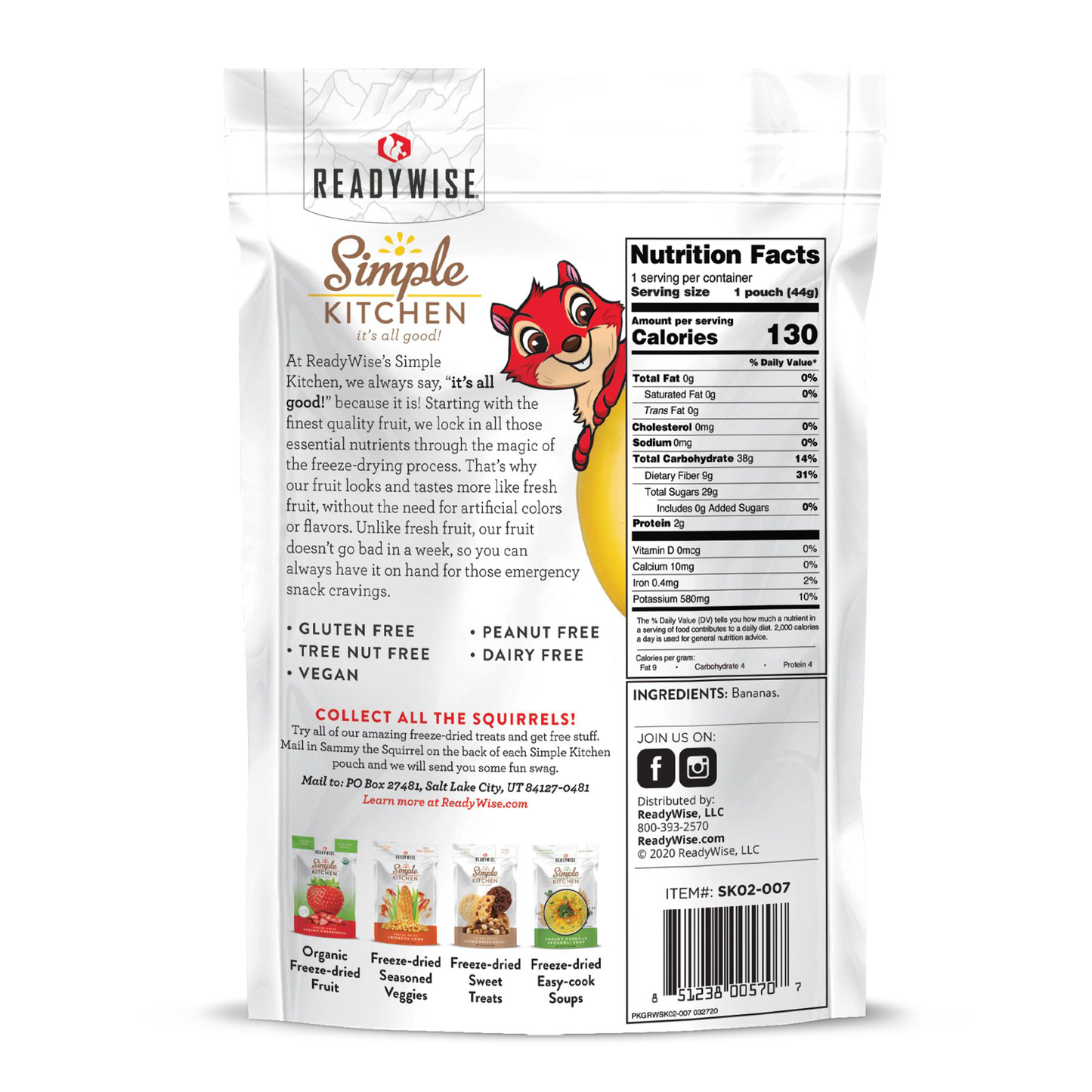 Simple Kitchen Freeze-Dried Bananas